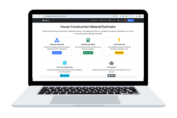 House Construction Material Estimator